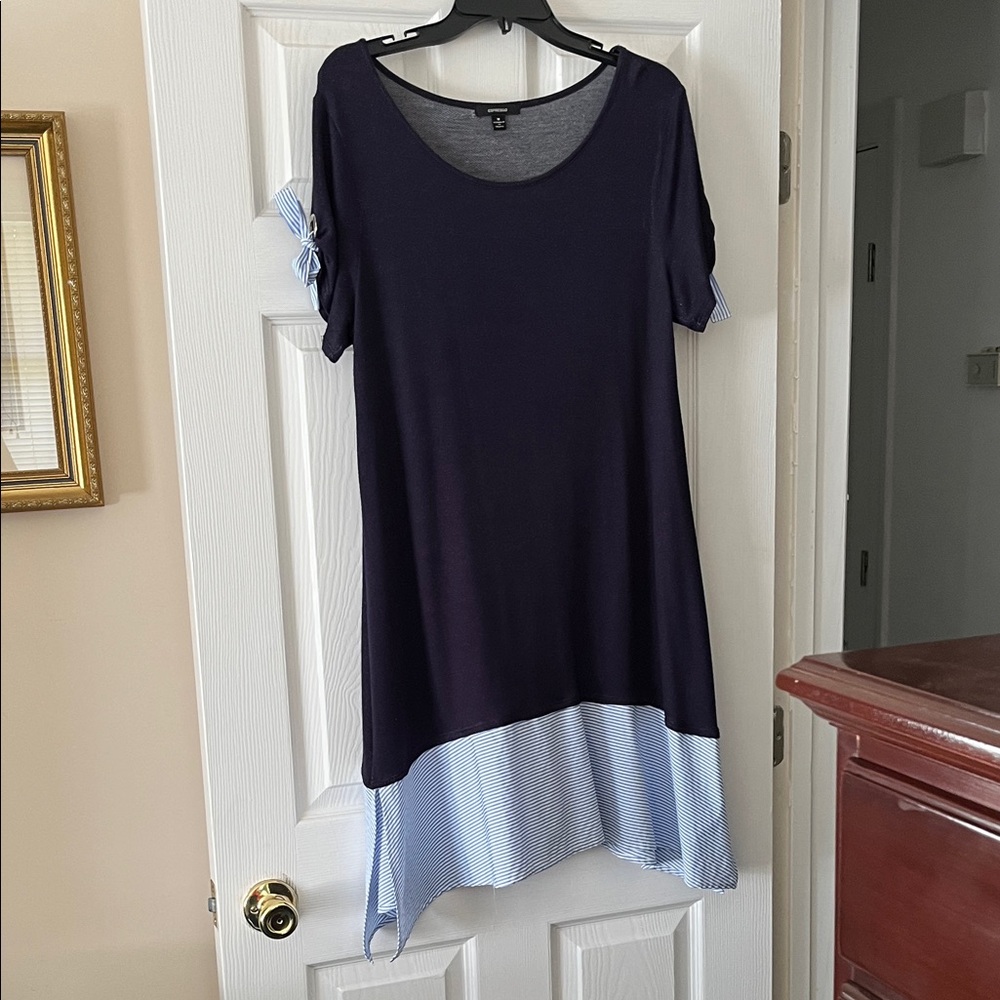 Navy and Light Blue Tunic Dress